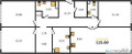 Планировка 4+ комнатной(квартира) площадью 115.6 квадратных метров в “ЖК PRIDE (Прайд)”