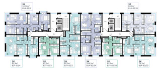 Планировка однокомнатной(квартира) площадью 45.1 квадратных метров в “СберСити в Рублево-Архангельском”