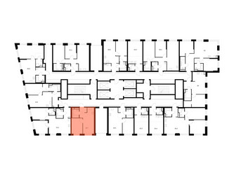 Планировка однокомнатной(квартира) площадью 32.7 квадратных метров в ЖК “ЖК 2-й Иртышский”