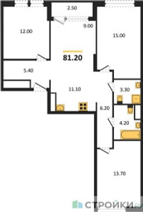 Планировка квартиры, ID 116122