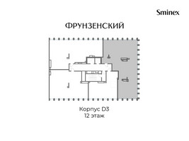 Планировка однокомнатной(квартира) площадью 450.4 квадратных метров в “Клубный квартал "Фрунзенский"”