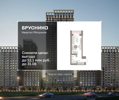 Планировка студии(квартира) площадью 29.8 квадратных метров в “ЖК Квартал Метроном”