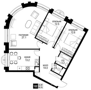 Планировка квартиры, ID 190302