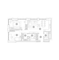 Планировка трехкомнатной(квартира) площадью 80.4 квадратных метров в “ЖК ВЭРИ на Миклухо-Маклая”