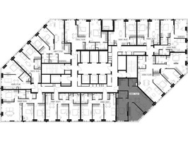 Планировка двухкомнатной(апартаменты) площадью 74.47 квадратных метров в “ЖК JOIS (Джойс)”