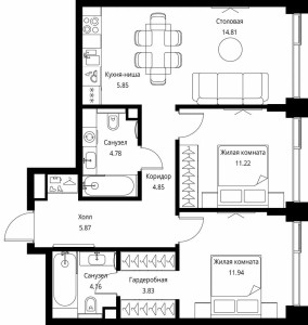 Планировка квартиры, ID 306894