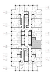 Планировка однокомнатной(квартира) площадью 45.6 квадратных метров в ЖК “ЖК SET (Сет)”