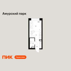Планировка студии(квартира) площадью 20.3 квадратных метров в ЖК “ЖК Амурский парк”