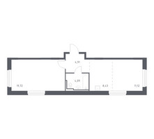 Планировка однокомнатной(квартира) площадью 47.8 квадратных метров в “ЖК Рублевский Квартал”