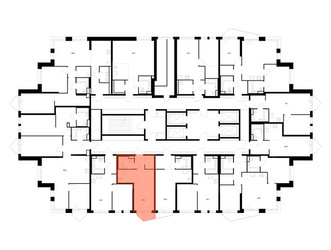 Планировка студии(квартира) площадью 28.8 квадратных метров в ЖК “ЖК Строгино 360”