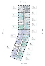 Планировка трехкомнатной(квартира) площадью 105 квадратных метров в ЖК “СберСити в Рублево-Архангельском”