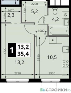 Планировка квартиры, ID 347898
