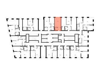 Планировка студии(квартира) площадью 24.4 квадратных метров в ЖК “ЖК 2-й Иртышский”