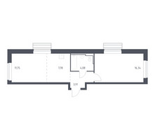 Планировка однокомнатной(квартира) площадью 43.1 квадратных метров в “ЖК Рублевский Квартал”