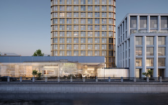 Вид с воды на ЖК "Садовническая 69"