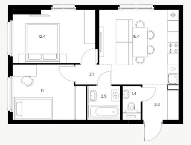 Планировка квартиры, ID 410922