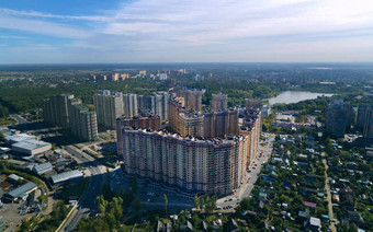 С высоты вид на ЖК «Новый Раменский»