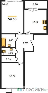 Планировка квартиры, ID 342256
