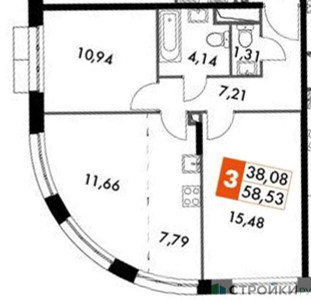 Планировка квартиры, ID 266447