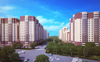 Вид на корпуса 7 и 9 ЖК «Новое Бутово»