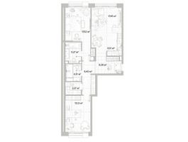 Планировка двухкомнатной(квартира) площадью 84.03 квадратных метров в “Архитектурный проект Мыс”