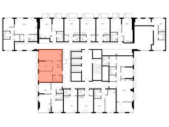 Планировка двухкомнатной(квартира) площадью 50.7 квадратных метров в ЖК “ЖК 2-й Иртышский”