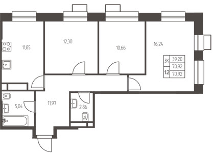 Планировка квартиры, ID 541774