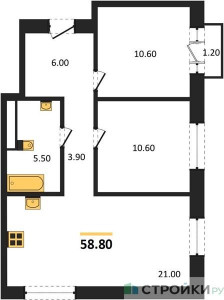 Планировка квартиры, ID 345957