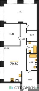 Планировка квартиры, ID 511370