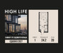 Планировка однокомнатной(квартира) площадью 24.2 квадратных метров в “ЖК High Life (Хай Лайф)”