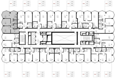 Планировка двухкомнатной(квартира) площадью 60.4 квадратных метров в ЖК “Дом премиум-класса МИРА”