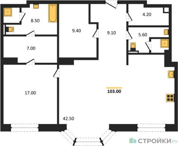 Планировка квартиры, ID 264560