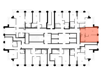 Планировка однокомнатной(квартира) площадью 35.8 квадратных метров в ЖК “ЖК Строгино 360”