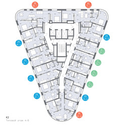 Планировка студии(квартира) площадью 27.1 квадратных метров в ЖК “ЖК Родина Переделкино”
