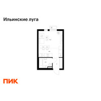 Планировка студии(квартира) площадью 23.6 квадратных метров в “ЖК Ильинские луга”