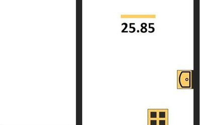 Планировка студии(квартира) площадью 25.85 квадратных метров в ЖК “ЖК Радость (Радумля Парк)”
