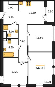 Планировка квартиры, ID 112887