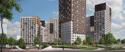 Планировка однокомнатной(квартира) площадью 33.27 квадратных метров в ЖК “ЖК Страна.Парковая”