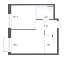 Планировка однокомнатной(квартира) площадью 36.65 квадратных метров в “ЖК Рублевский Квартал”