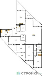 Планировка трехкомнатной(квартира) площадью 234.3 квадратных метров в ЖК “ЖК OPUS (Опус)”