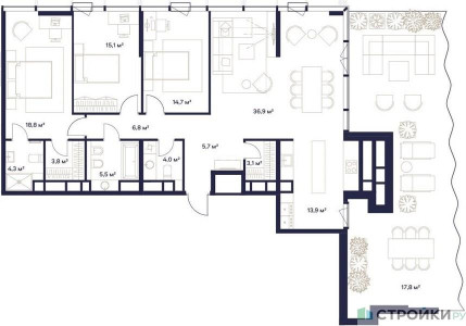 Планировка квартиры, ID 236425