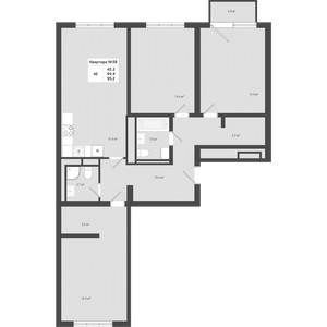 Планировка квартиры, ID 549685
