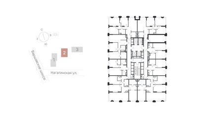 Планировка однокомнатной(квартира) площадью 47.26 квадратных метров в ЖК “ЖК 1-й Нагатинский (Первый Нагатинский)”