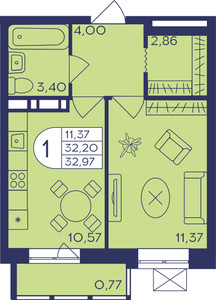 Планировка квартиры, ID 419117