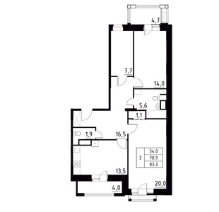 Планировка квартиры, ID 202795