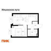 Планировка однокомнатной(квартира) площадью 31.51 квадратных метров в “ЖК Ильинские луга”