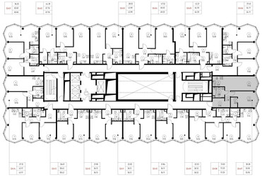 Планировка однокомнатной(квартира) площадью 50.2 квадратных метров в ЖК “Дом премиум-класса МИРА”