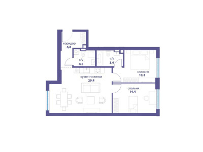 Планировка квартиры, ID 260188