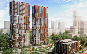 Вид сбоку на ЖК Огни