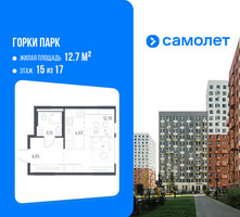 Планировка студии(квартира) площадью 25.91 квадратных метров в “ЖК Горки Парк”